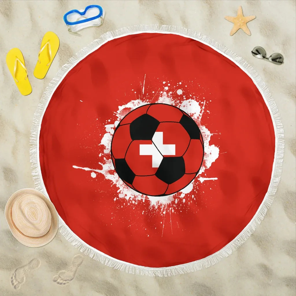 Switzerland Soccer Beach Blanket