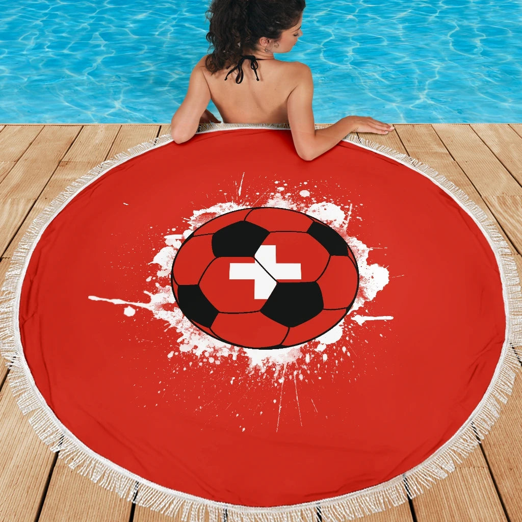 Switzerland Soccer Beach Blanket