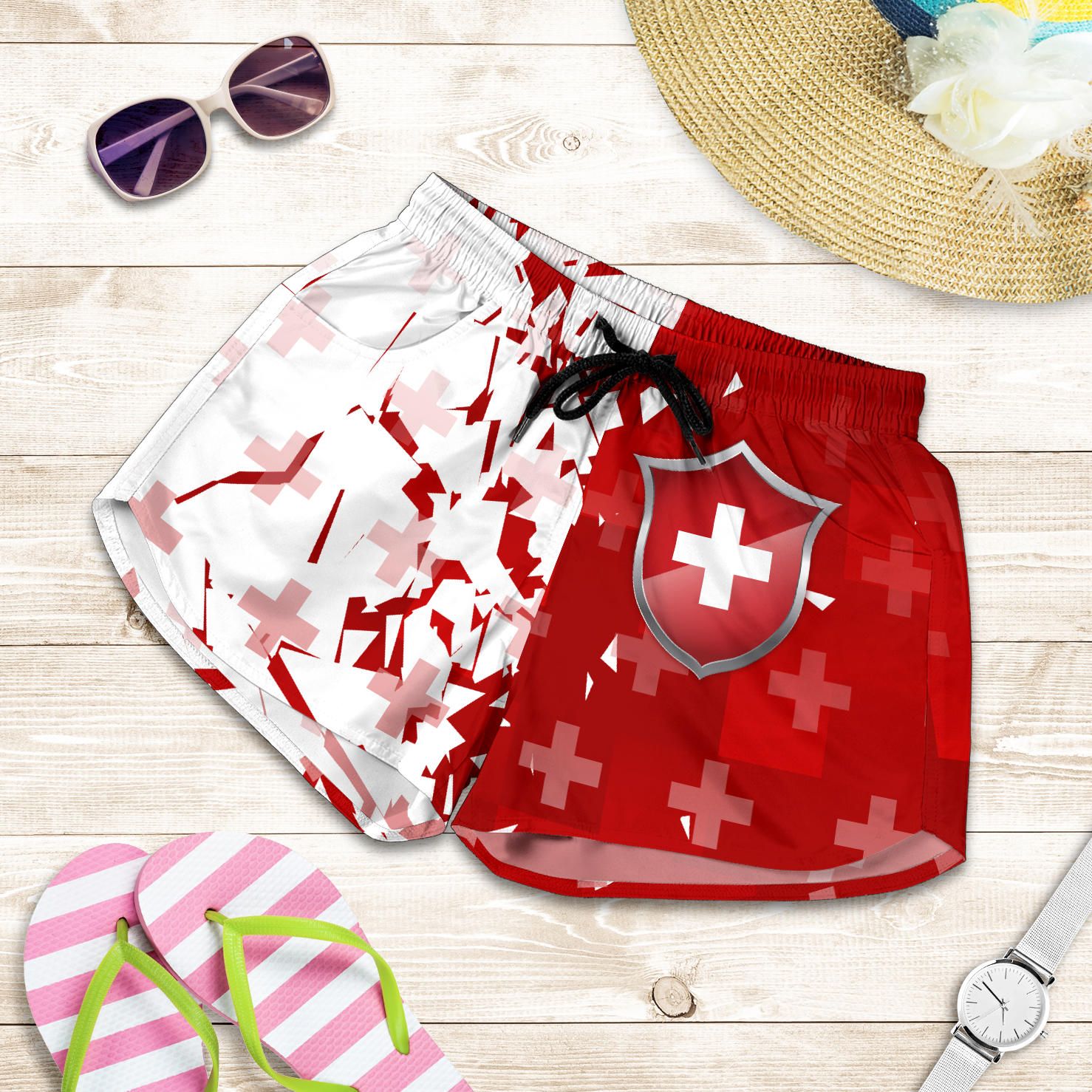 Switzerland Women Shorts Swiss Shield