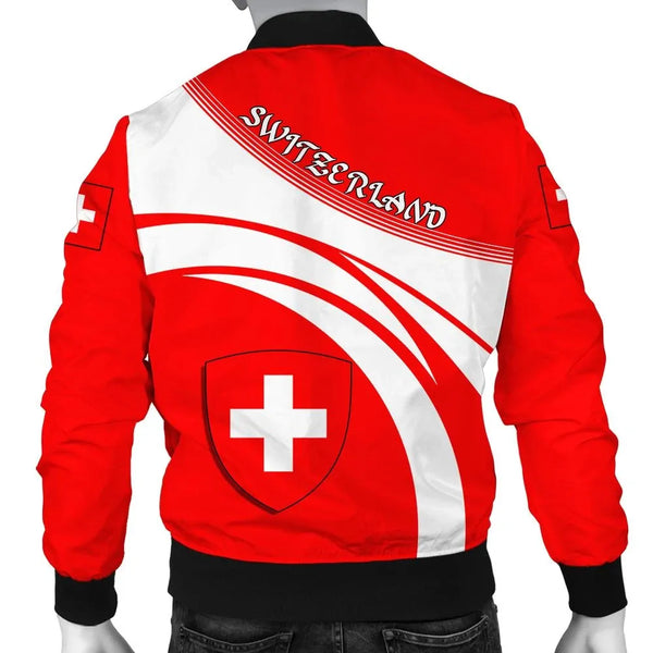 Switzerland Coat Of Arms Men Bomber Jacket Cricket