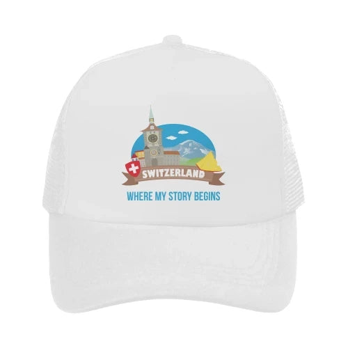 Switzerland Trucker Hat Where My Story Begins