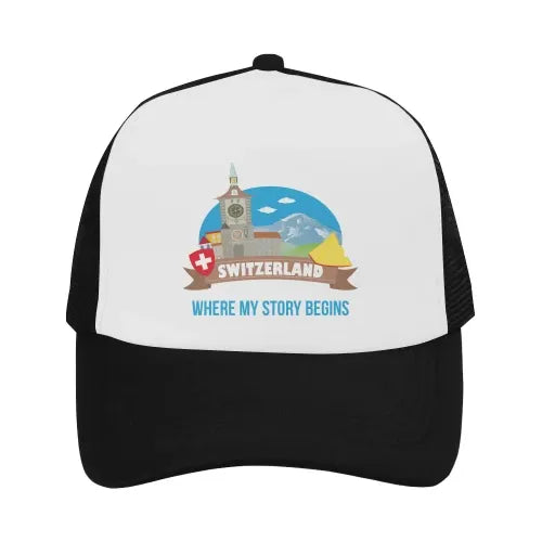 Switzerland Trucker Hat Where My Story Begins