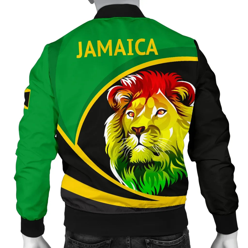 Jamaica Bomber Jacket Jamaica Lion Rasta Active