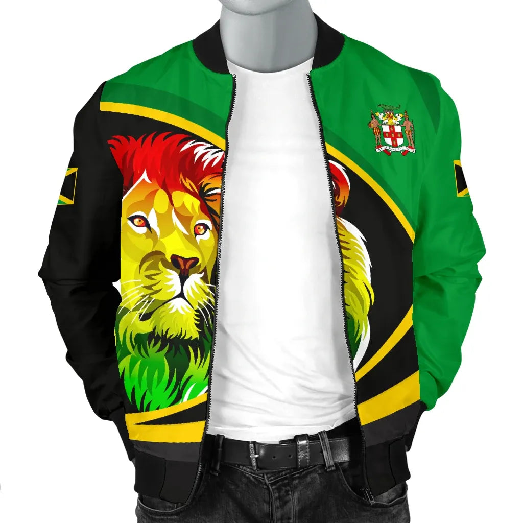 Jamaica Bomber Jacket Jamaica Lion Rasta Active