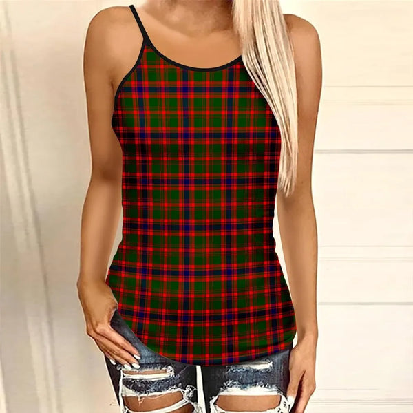 Nithsdale District Tartan Plaid Criss Cross Tank Top