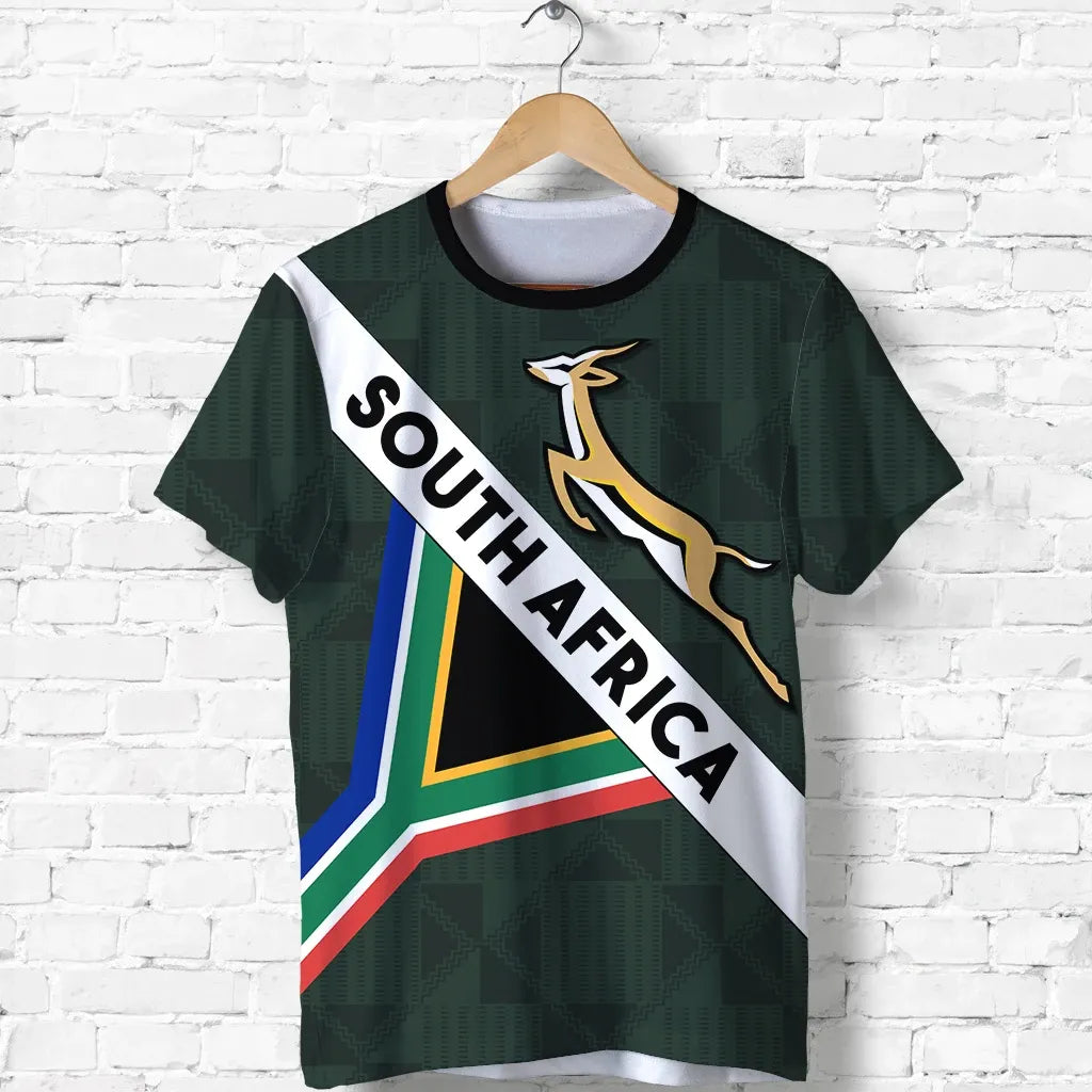 South Africa T Shirt - Springbok T-Shirt Miss Universe Style
