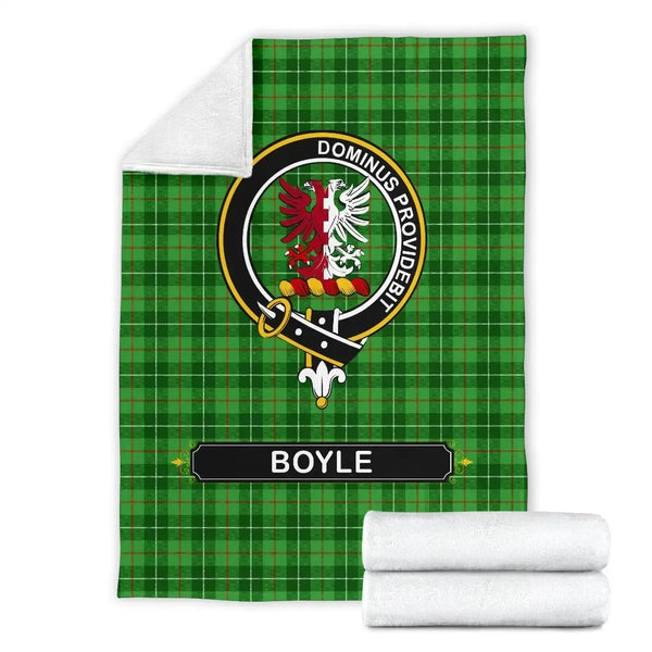 Boyle Clan Blanket, Scottish Tartan Boyle Clan Blanket Crest Style Ver2