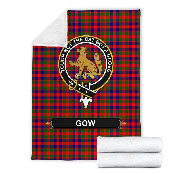 Gow (or McGouan) Clan Blanket, Scottish Tartan Gow (or McGouan) Clan Blanket Crest Style Ver2