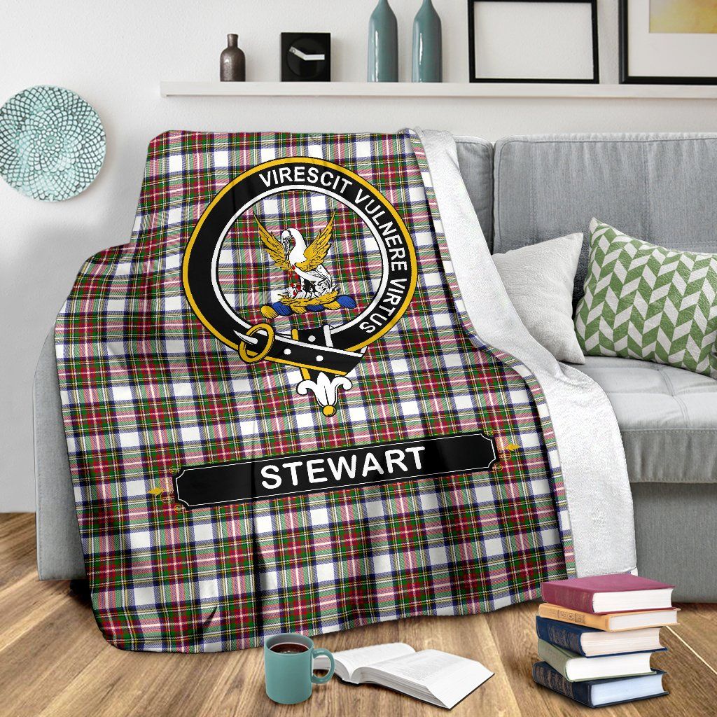 Stewart (High Stewards) Crest Tartan Clan Blanket