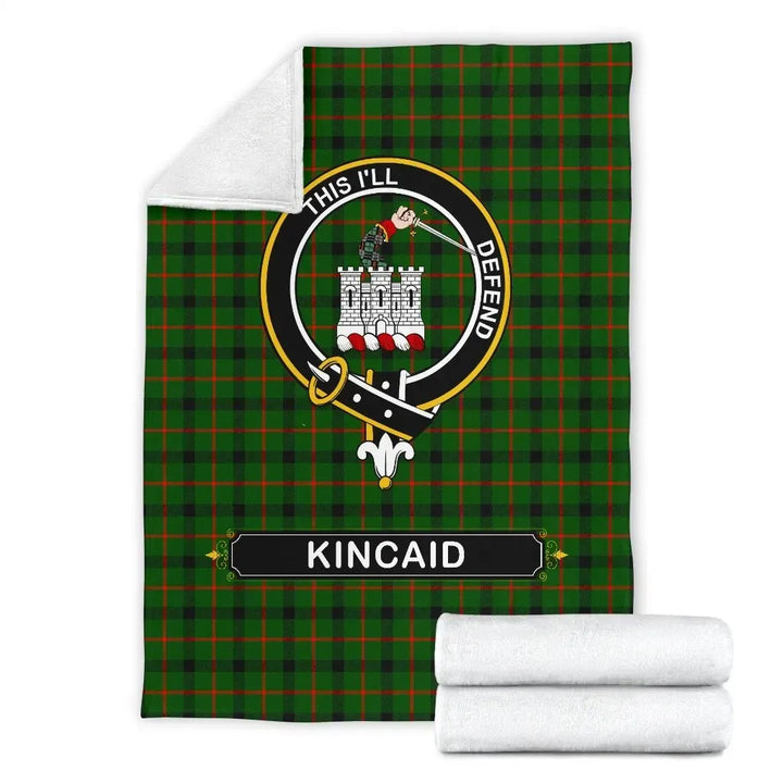 Kincaid Clan Blanket, Scottish Tartan Kincaid Clan Blanket Crest Style Ver2