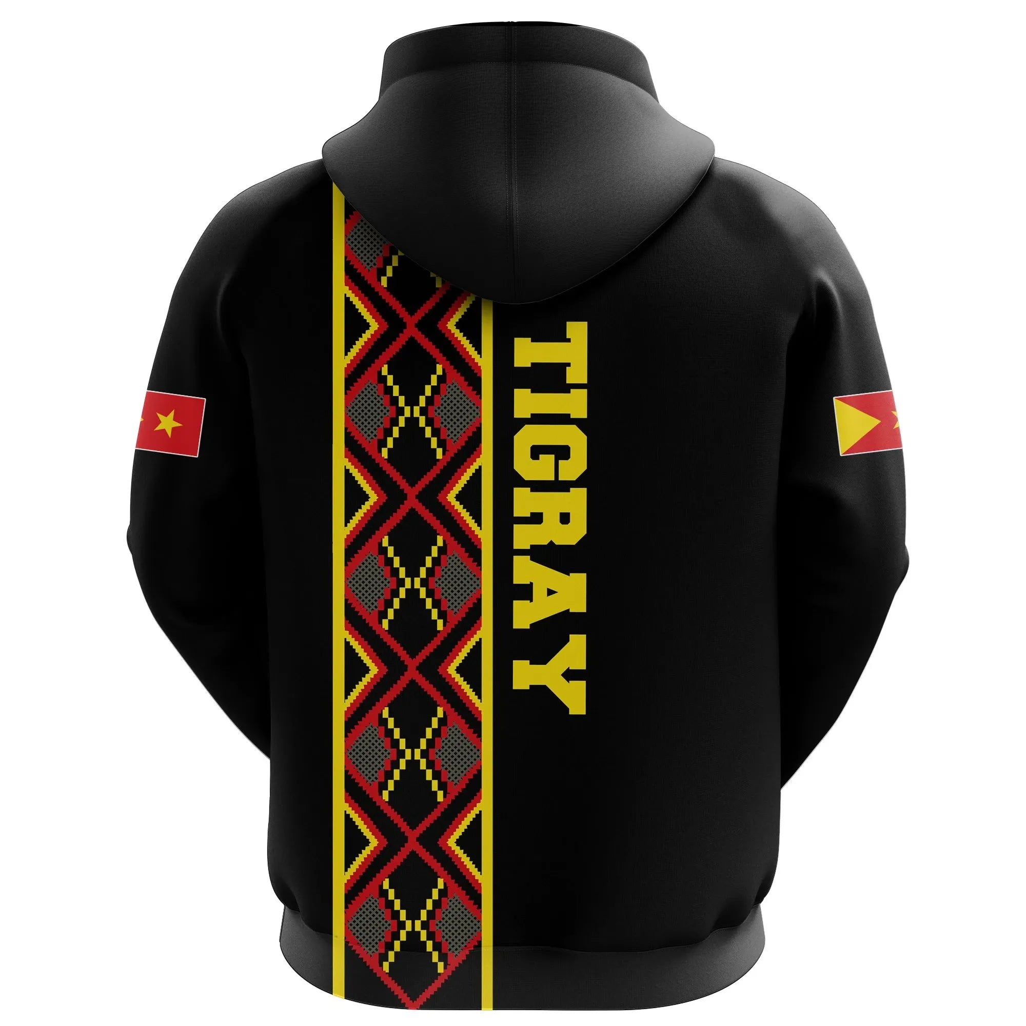 Personalized Tigray Maps Africa Pattern Black Pullover