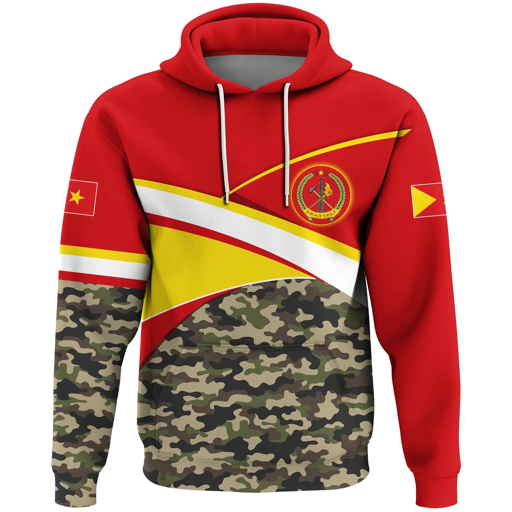 Tigray Flag TPLF Camo Red Pullover