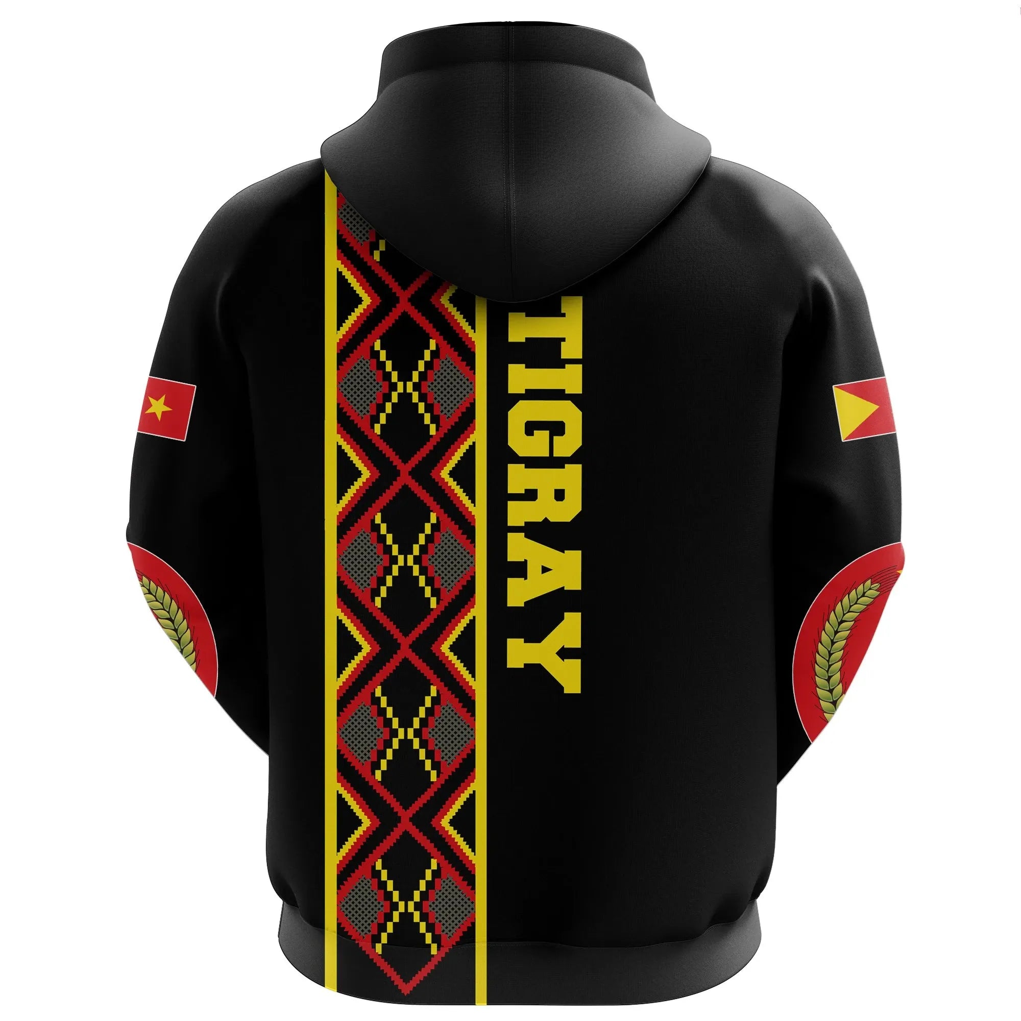 Tigray Maps Africa Pattern Black Pullover