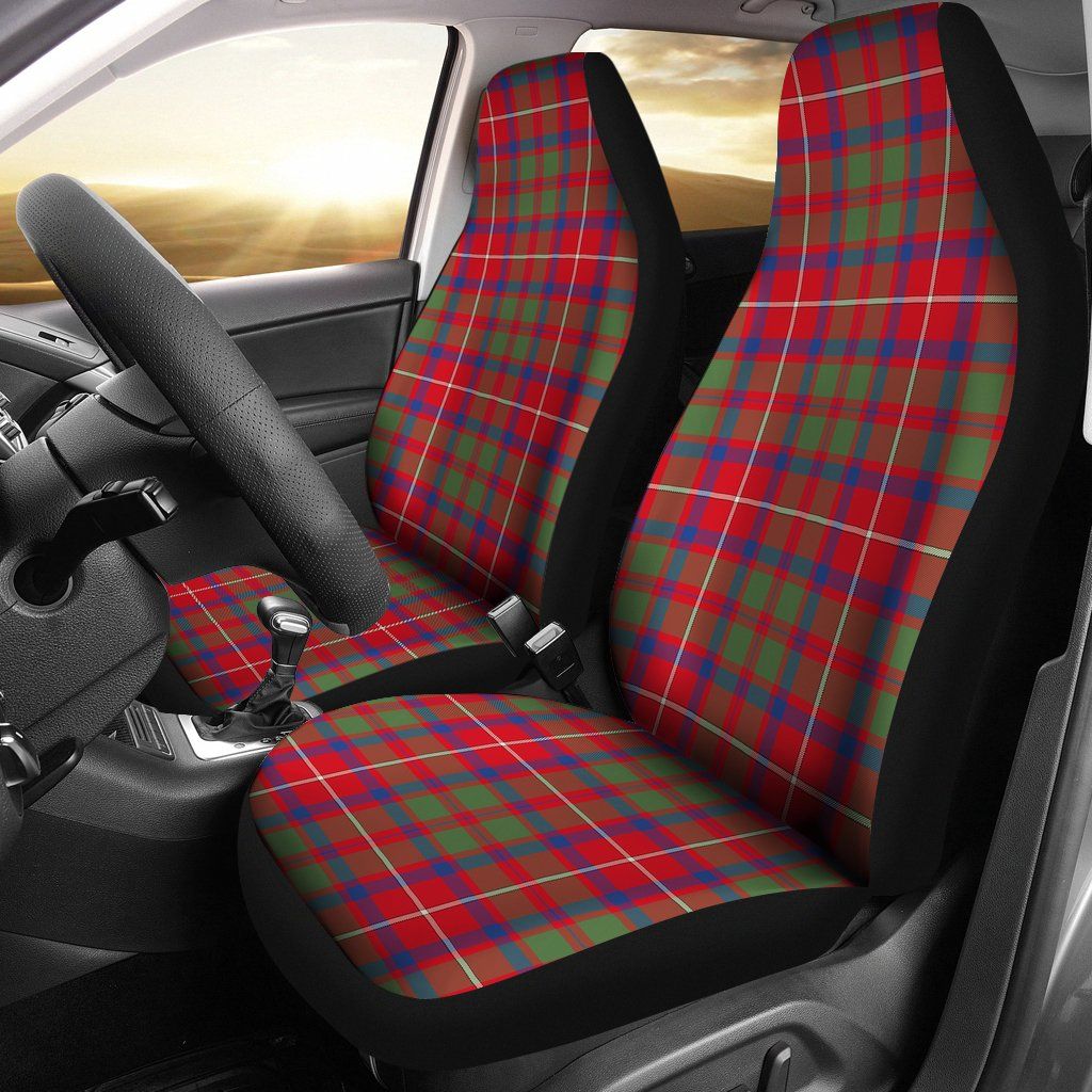 Shaw Red Modern Tartan Plaid Car Seat Cover