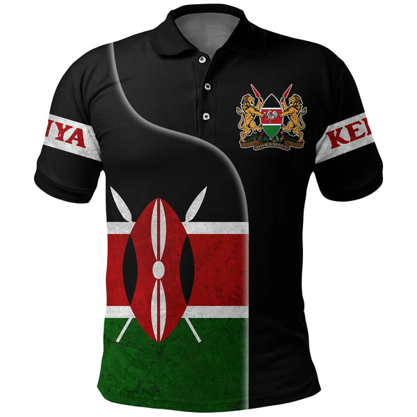 Kenya Flag Coat Of Arms Polo Shirt