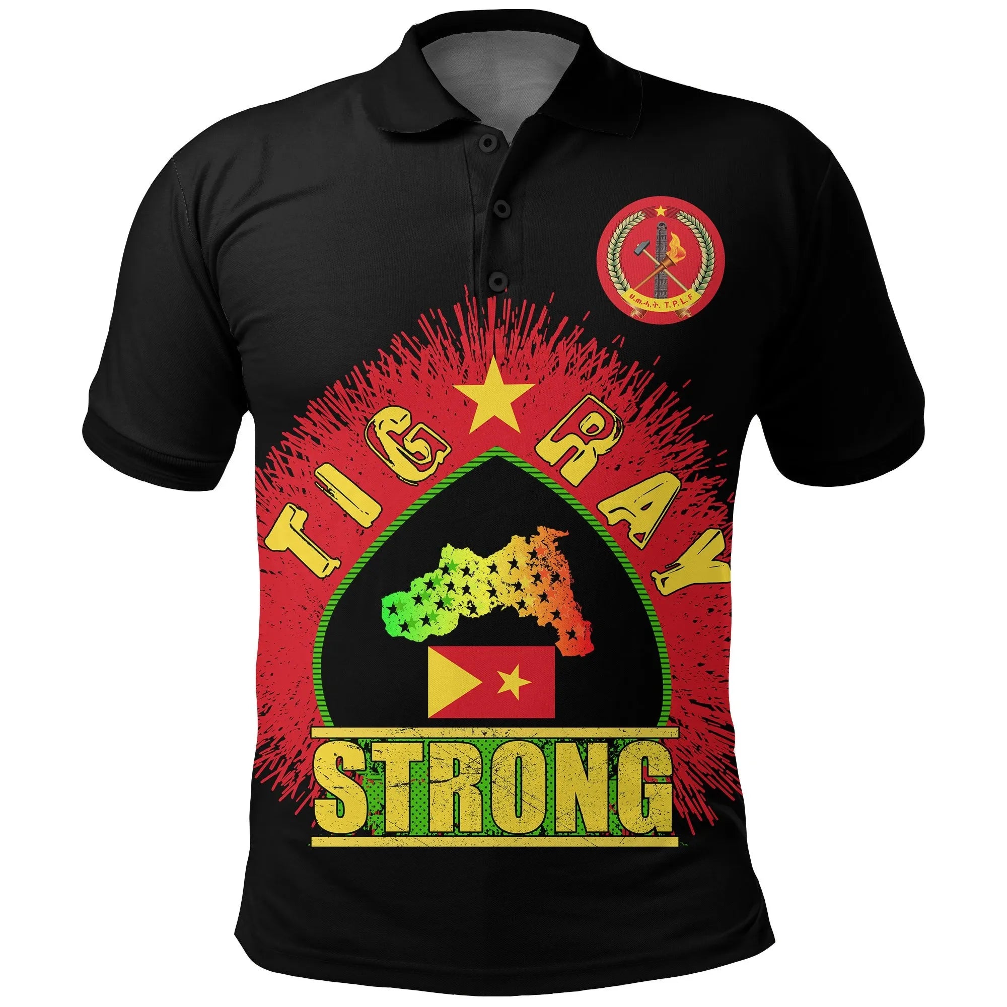 Tigray Strong (Black) Polo Shirt