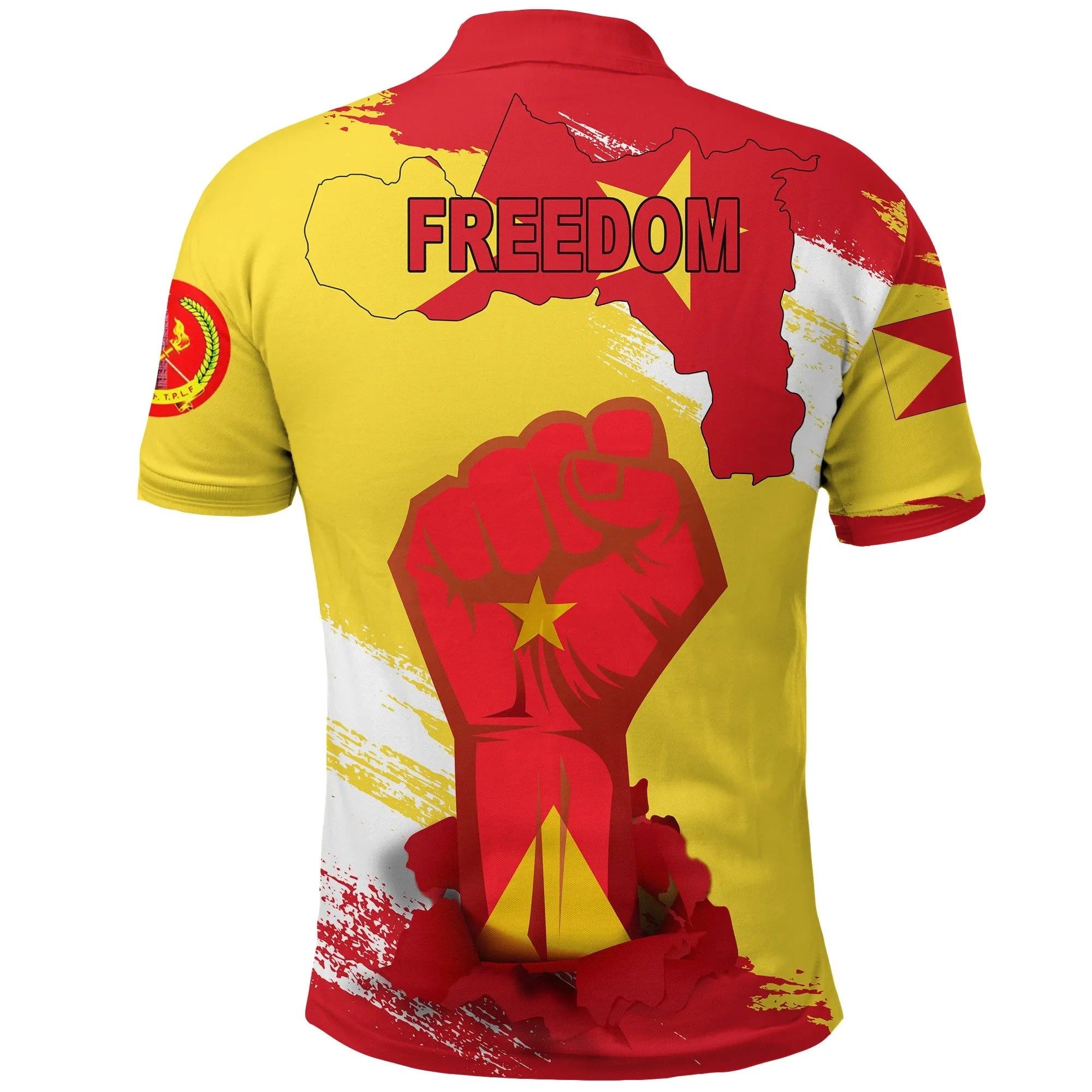 Freedom Tigray Flag And Map Polo Shirt