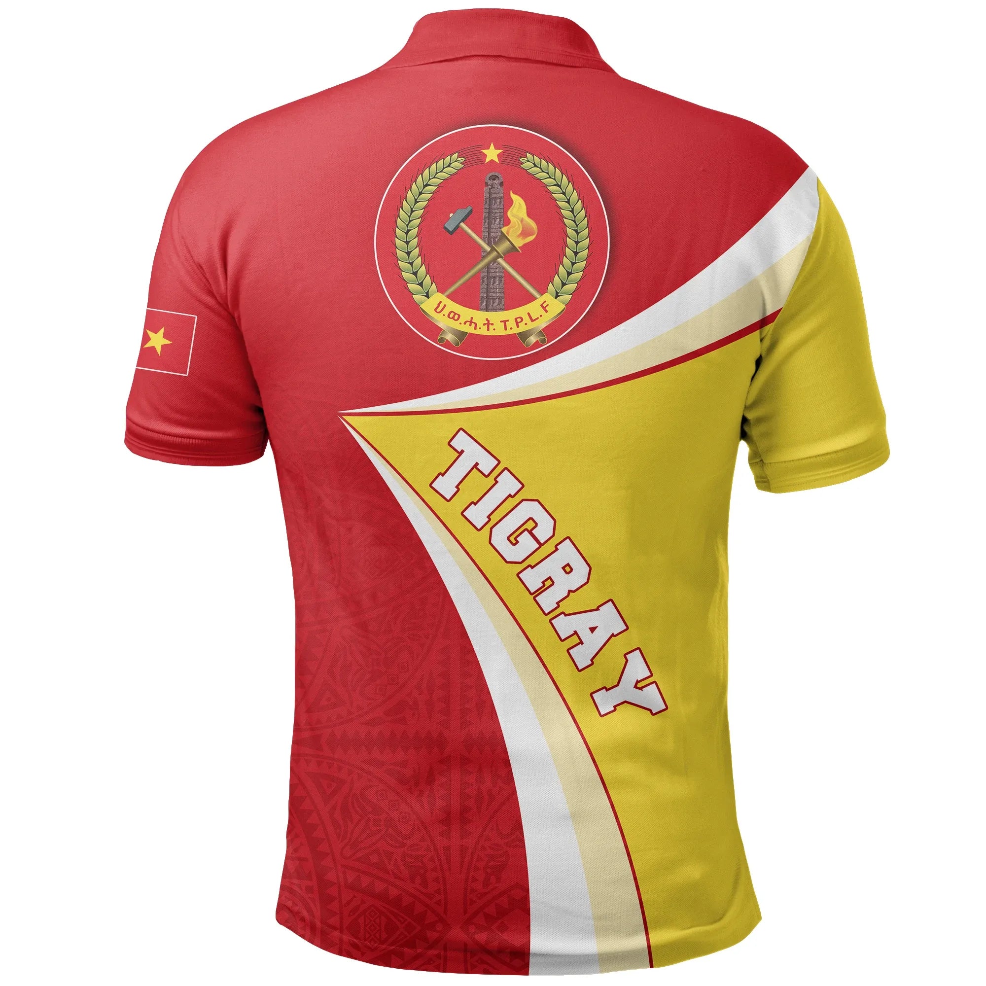 Personalized Tigray Flag Strong Tattoo Africa Polo Shirt