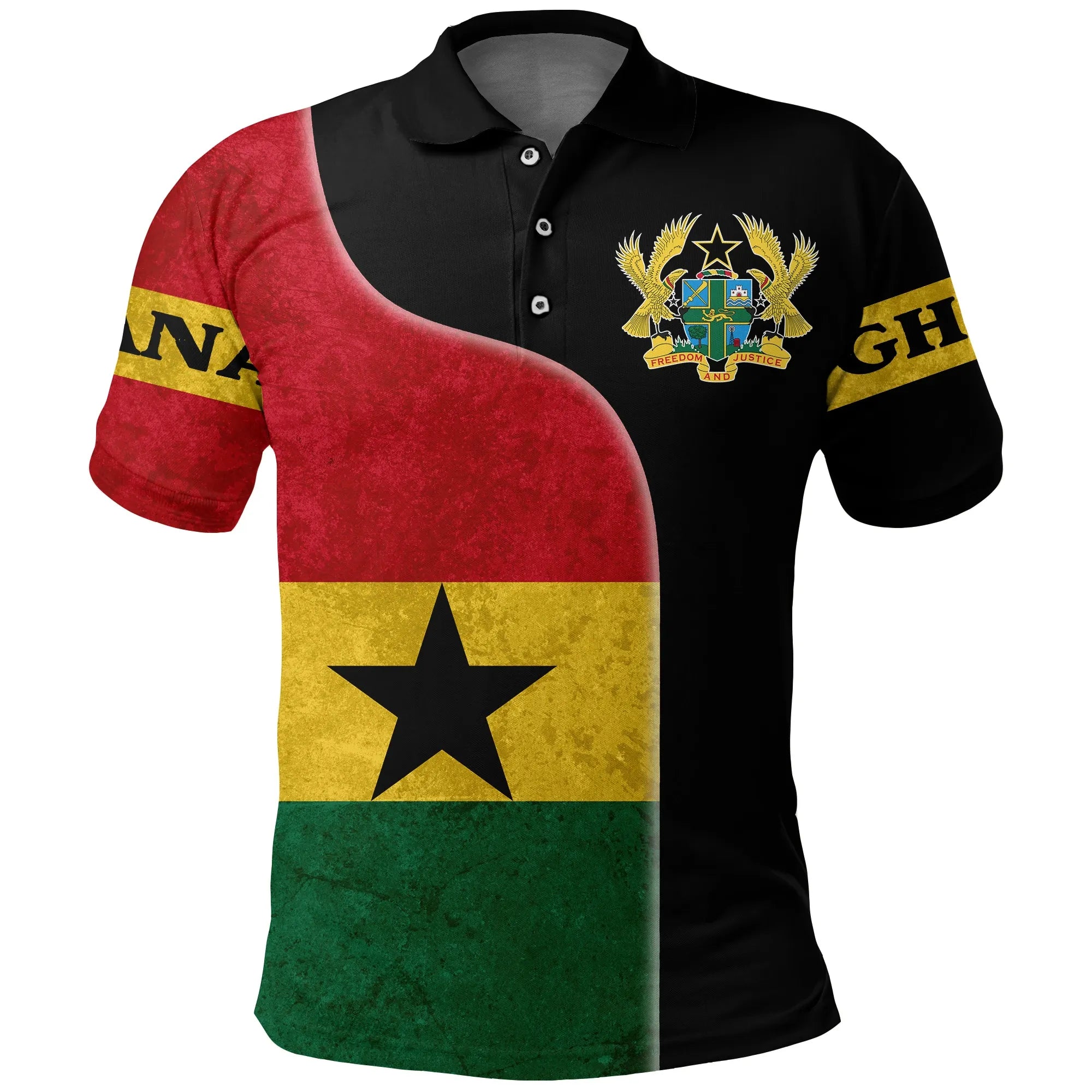 Ghana Flag Coat Of Arms Polo Shirt