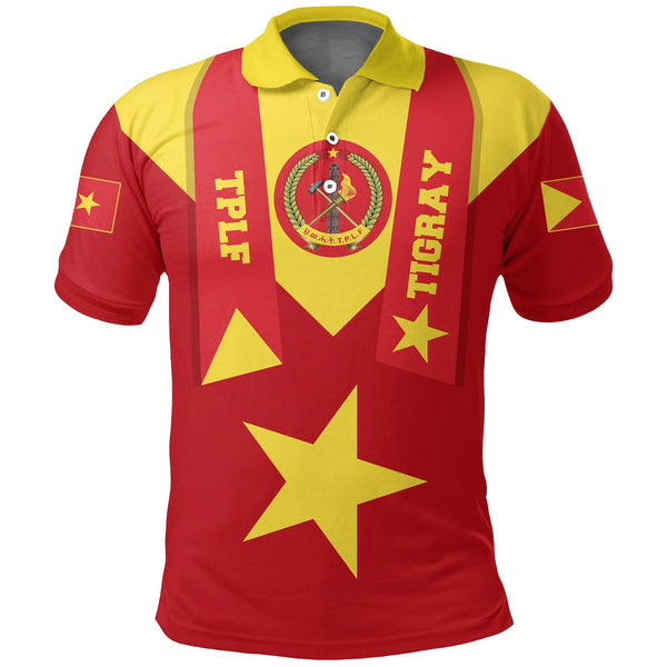 Tigray Flag Proud Red Polo Shirt