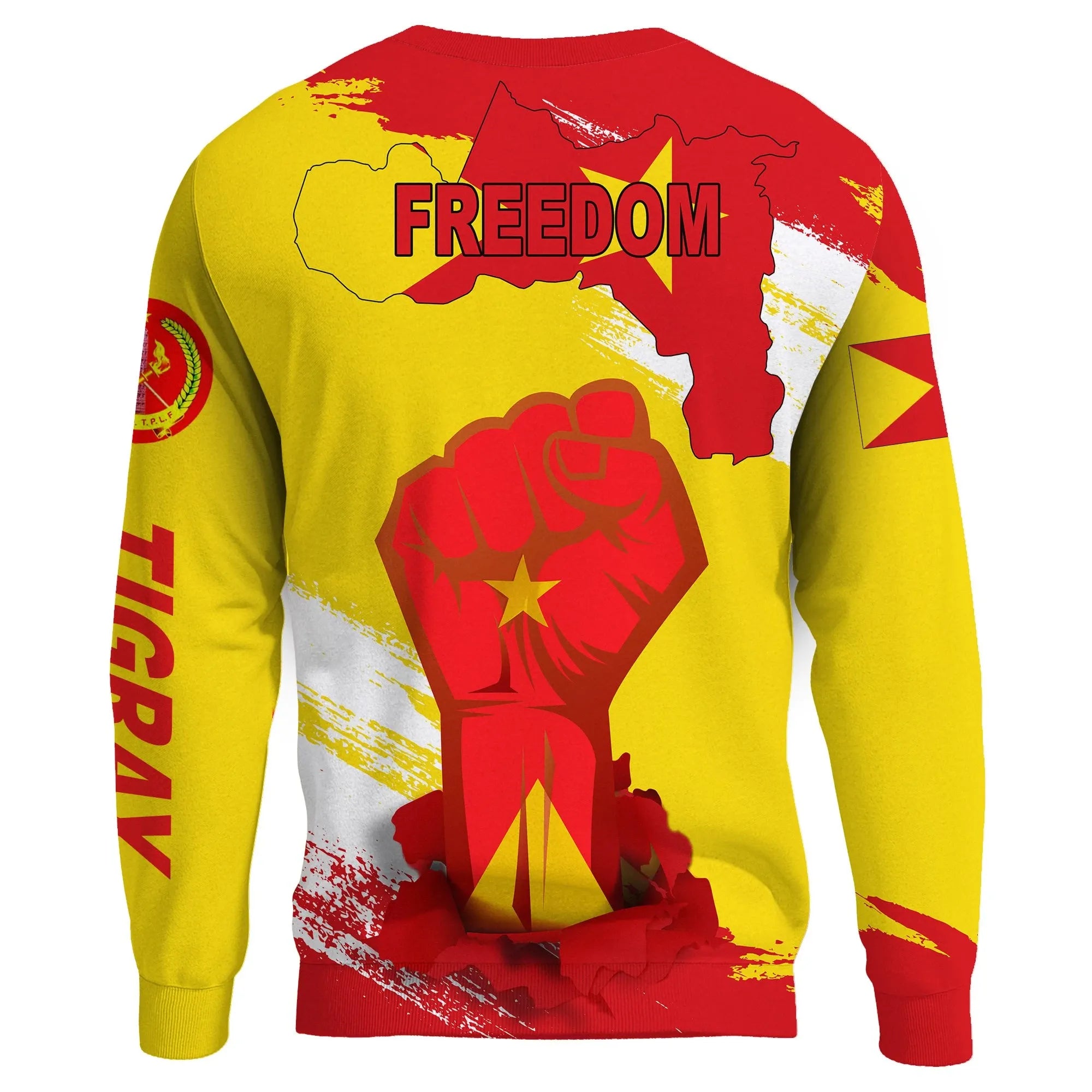 Freedom Tigray Flag And Map Crewneck Sweatshirt