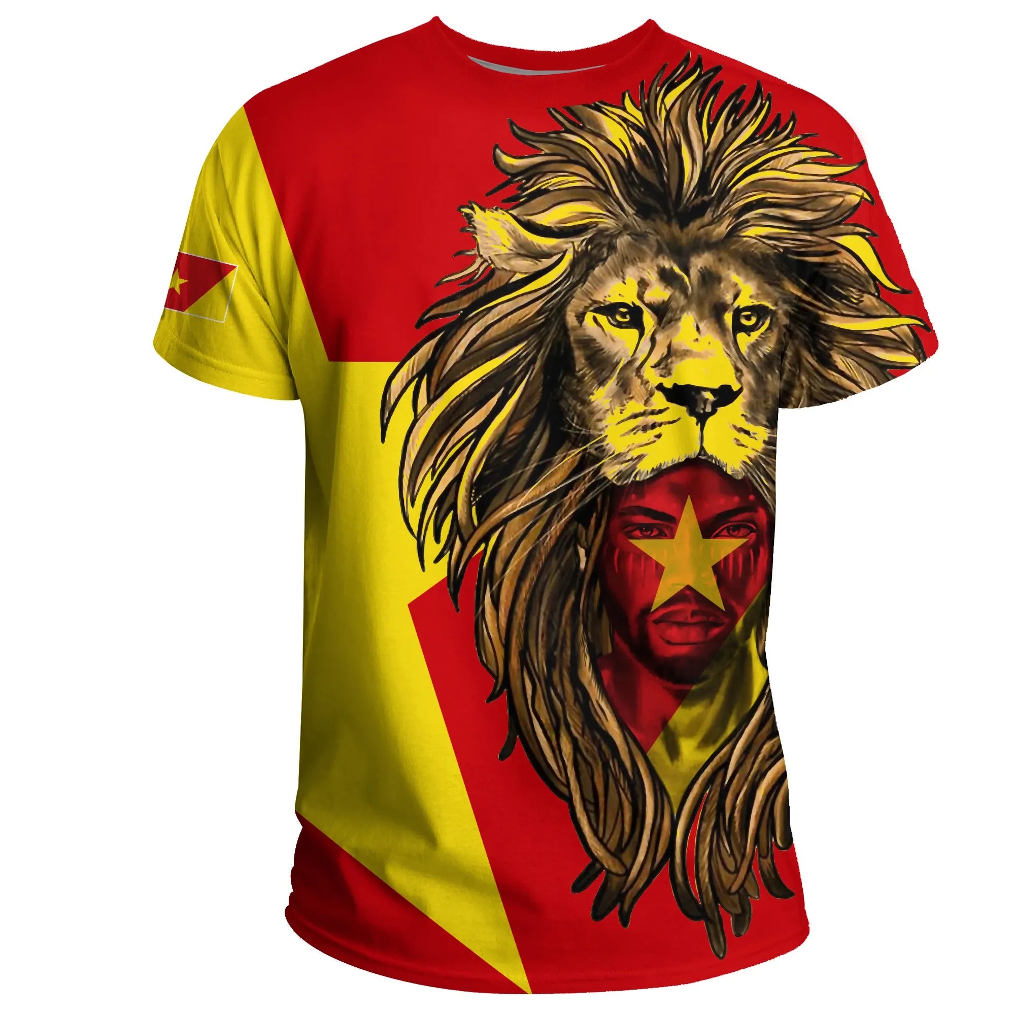 Amhara Flag Men Lion T-shirt