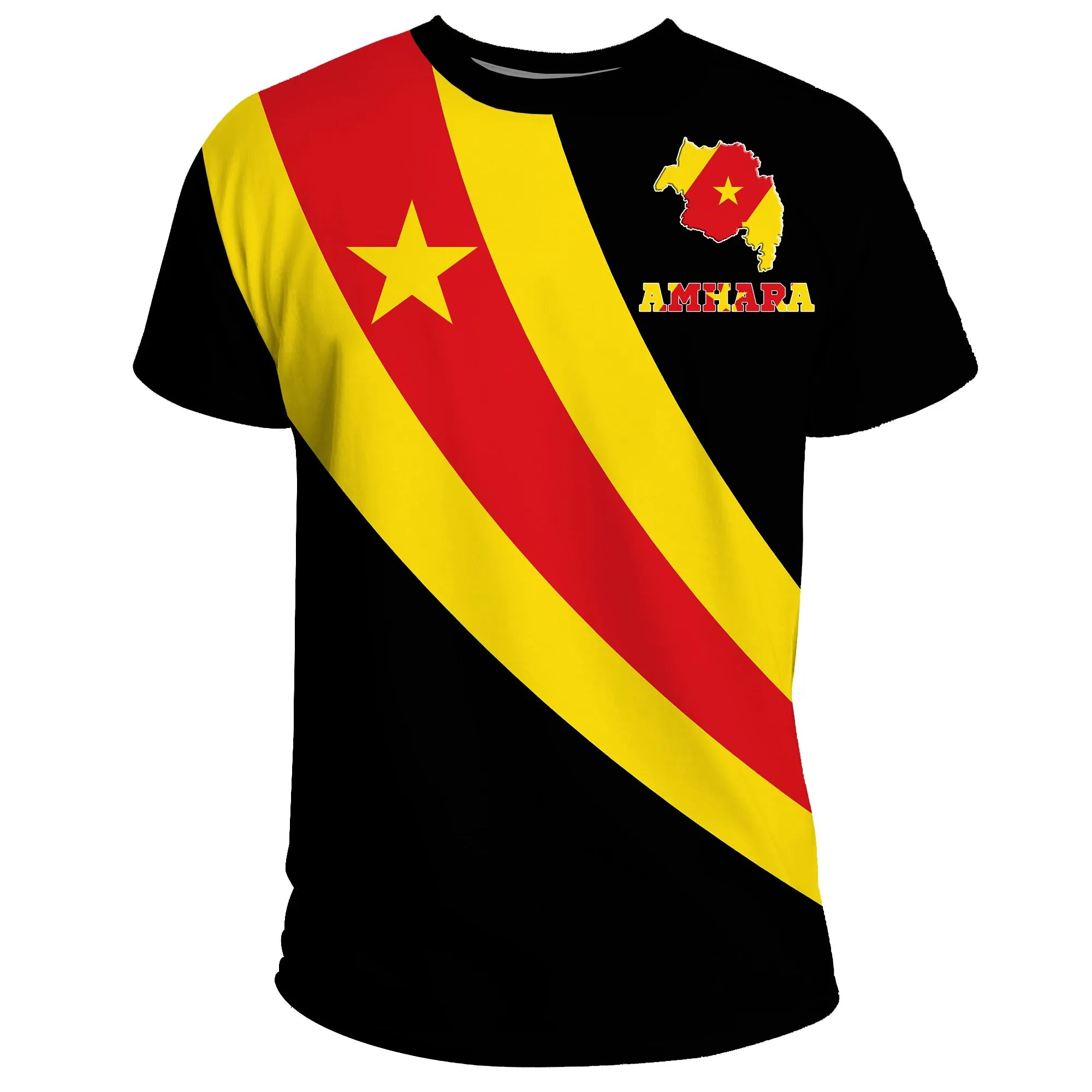 Amhara Flag Maps T-shirt