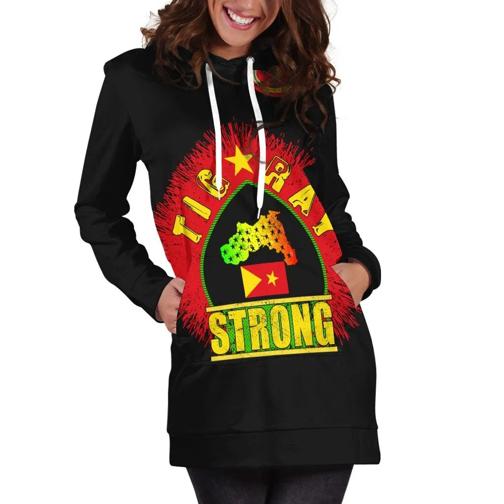 Tigray Strong Black Hoodie Dress