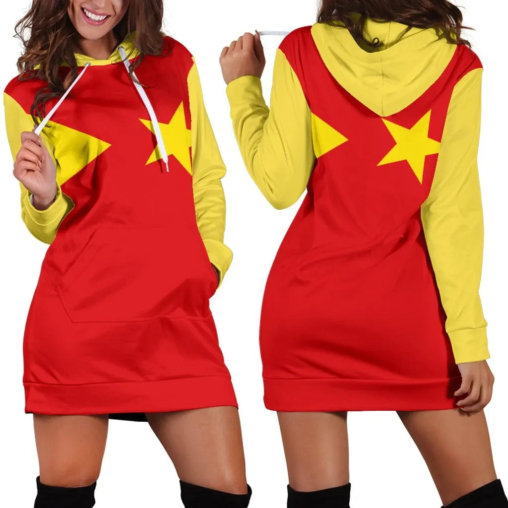 Tigray Flag Hoodie Dress