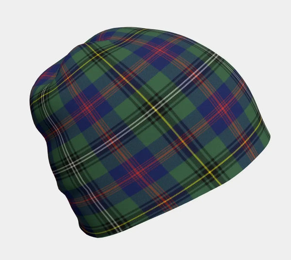 Wood Modern Tartan Plaid Beanie