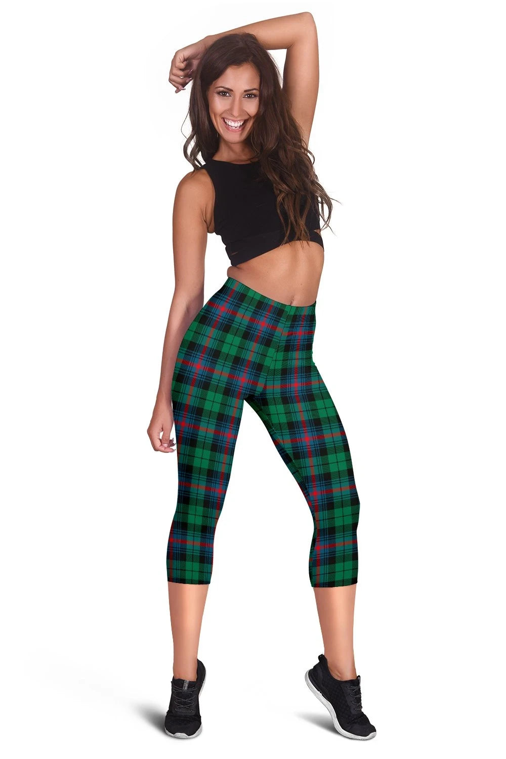 Urquhart Broad Red Ancient Tartan Capris Leggings