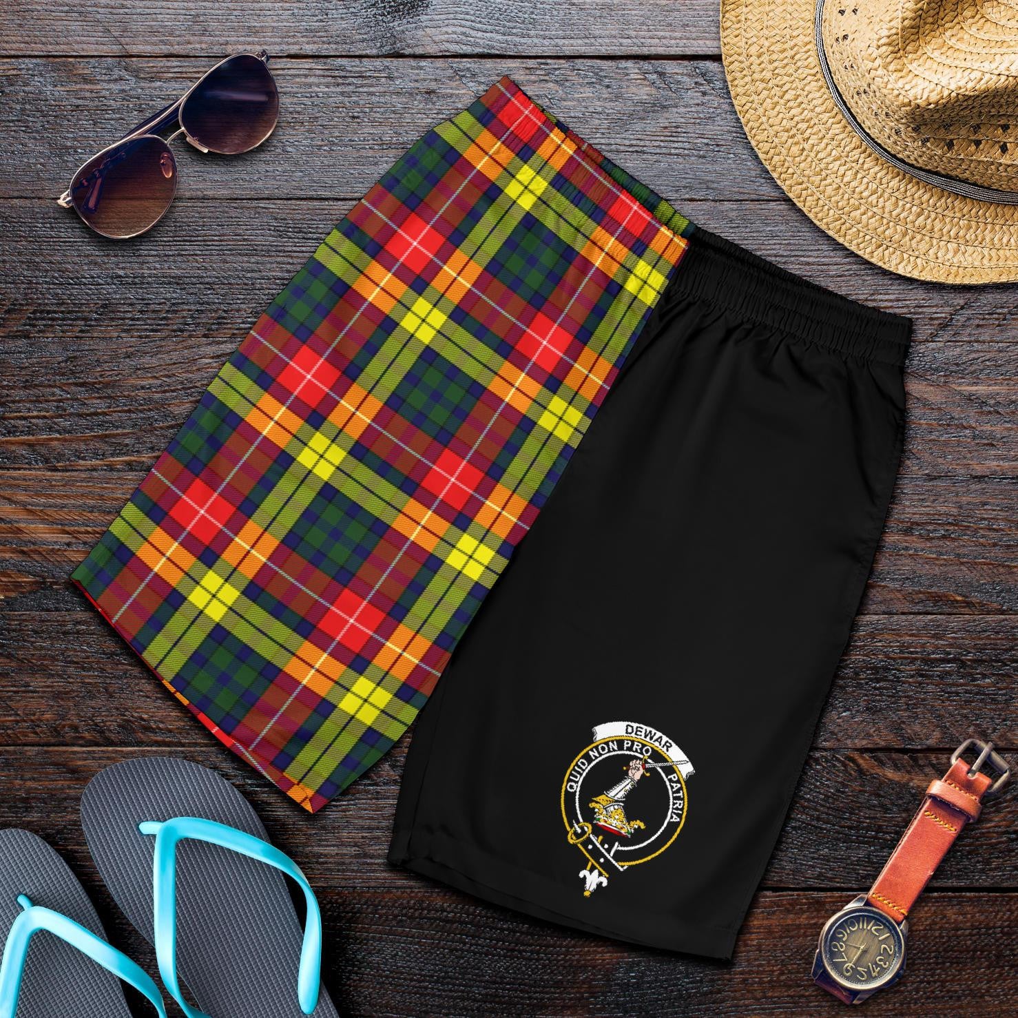 Dewar Tartan Men Short Half Of Me Style