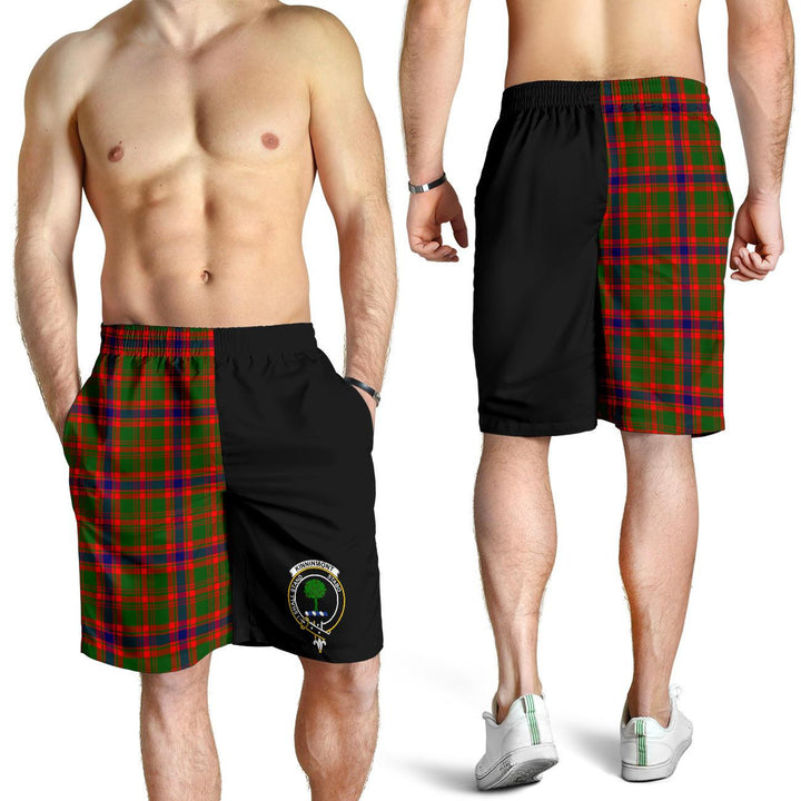Kinninmont Tartan Men Short Half Of Me Style