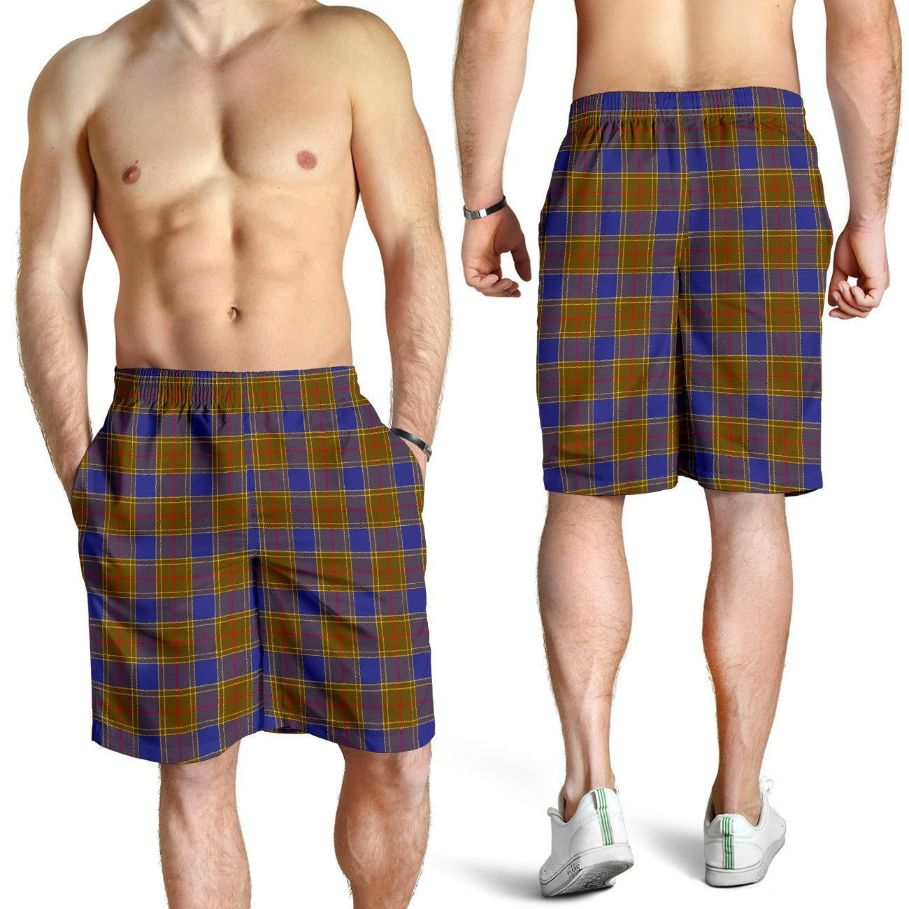 Balfour Modern Tartan Plaid Men Short