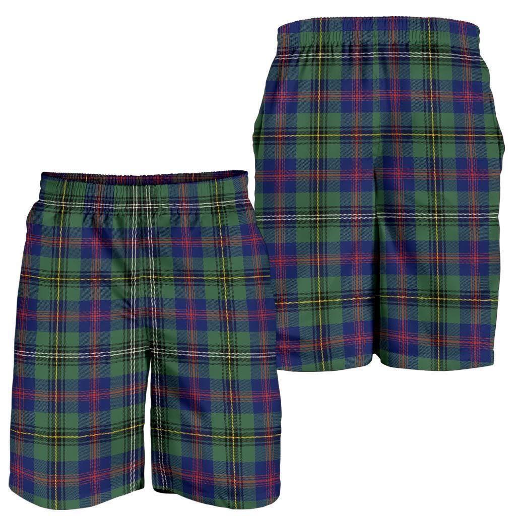 Wood Modern Tartan Plaid Men Short