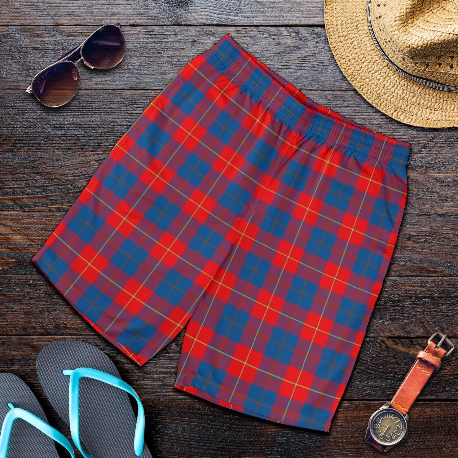 Galloway Red Tartan Plaid Men Short