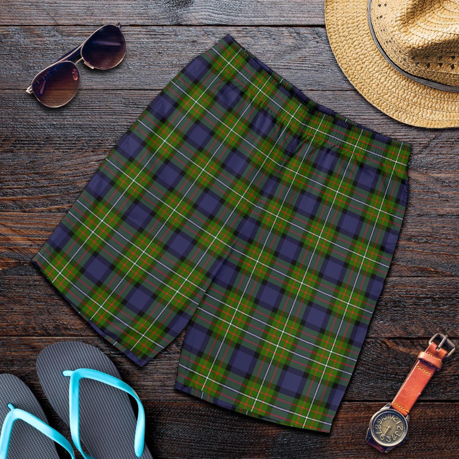 Fergusson Modern Tartan Plaid Men Short