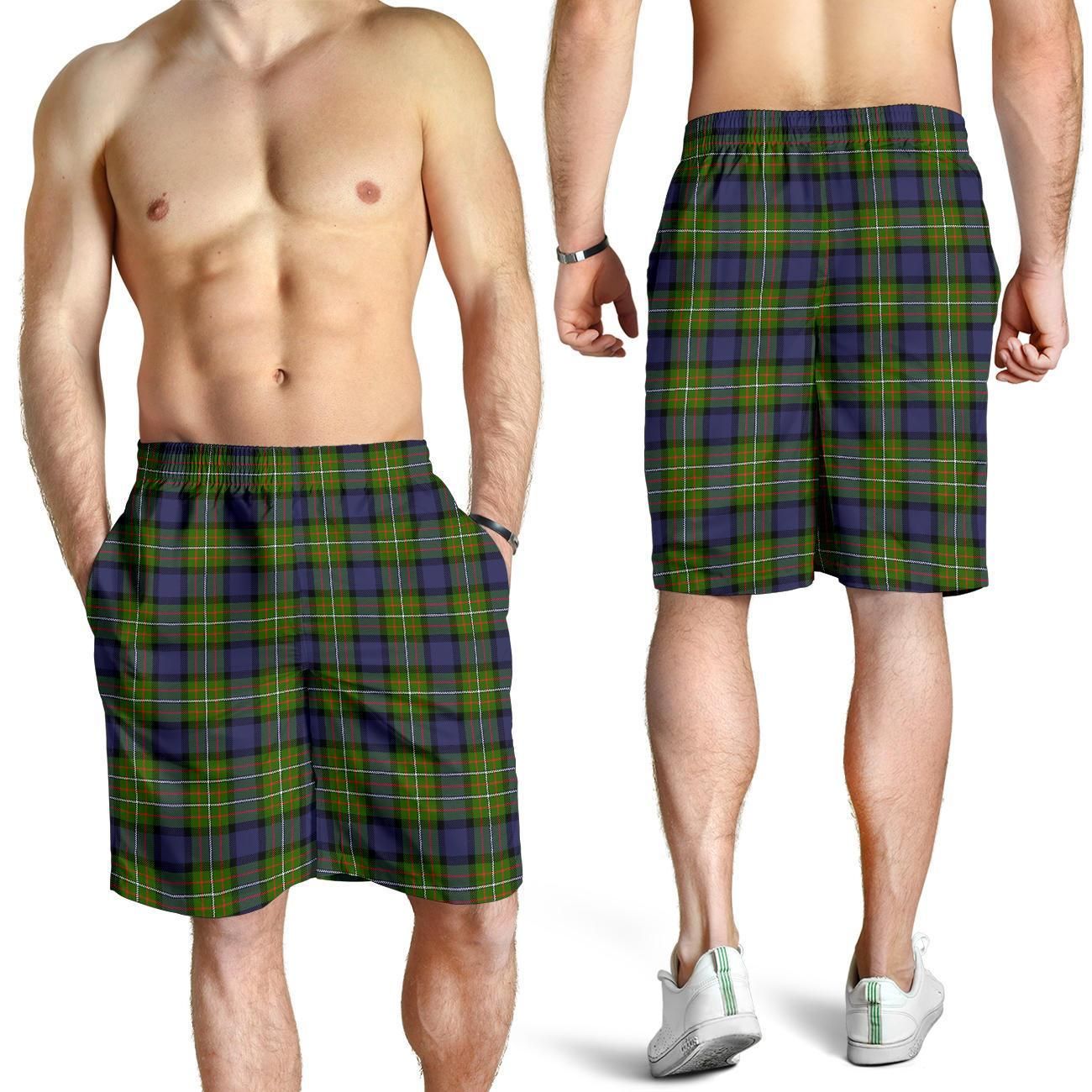 Fergusson Modern Tartan Plaid Men Short