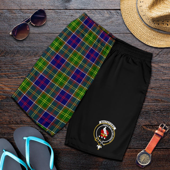 Whiteford Tartan Men Short Half Of Me Style