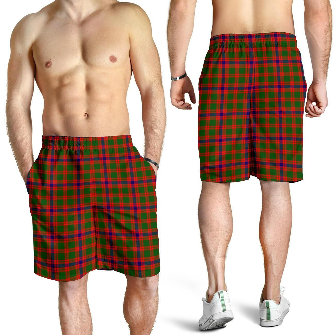 Skene Modern Tartan Plaid Men Short