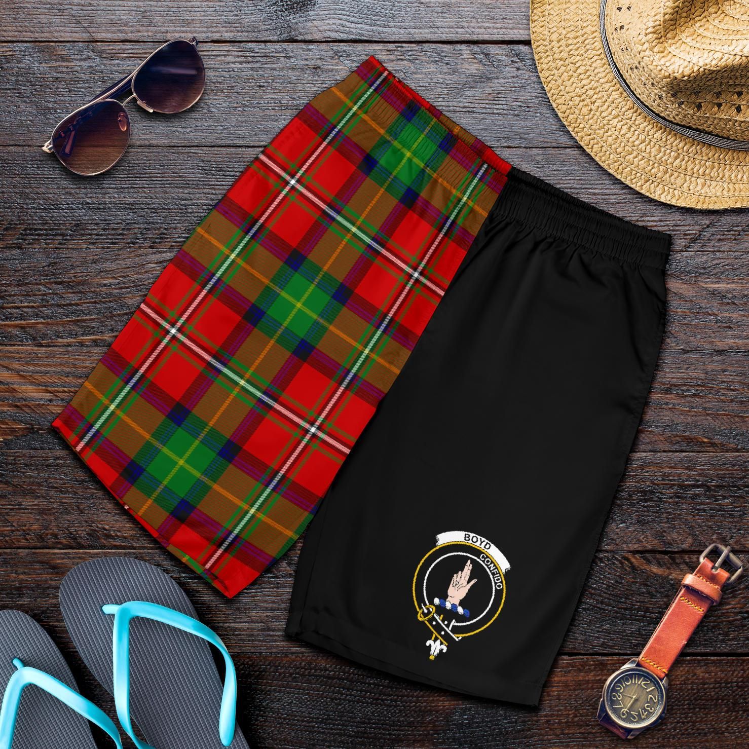 Boyd Tartan Men Short Half Of Me Style