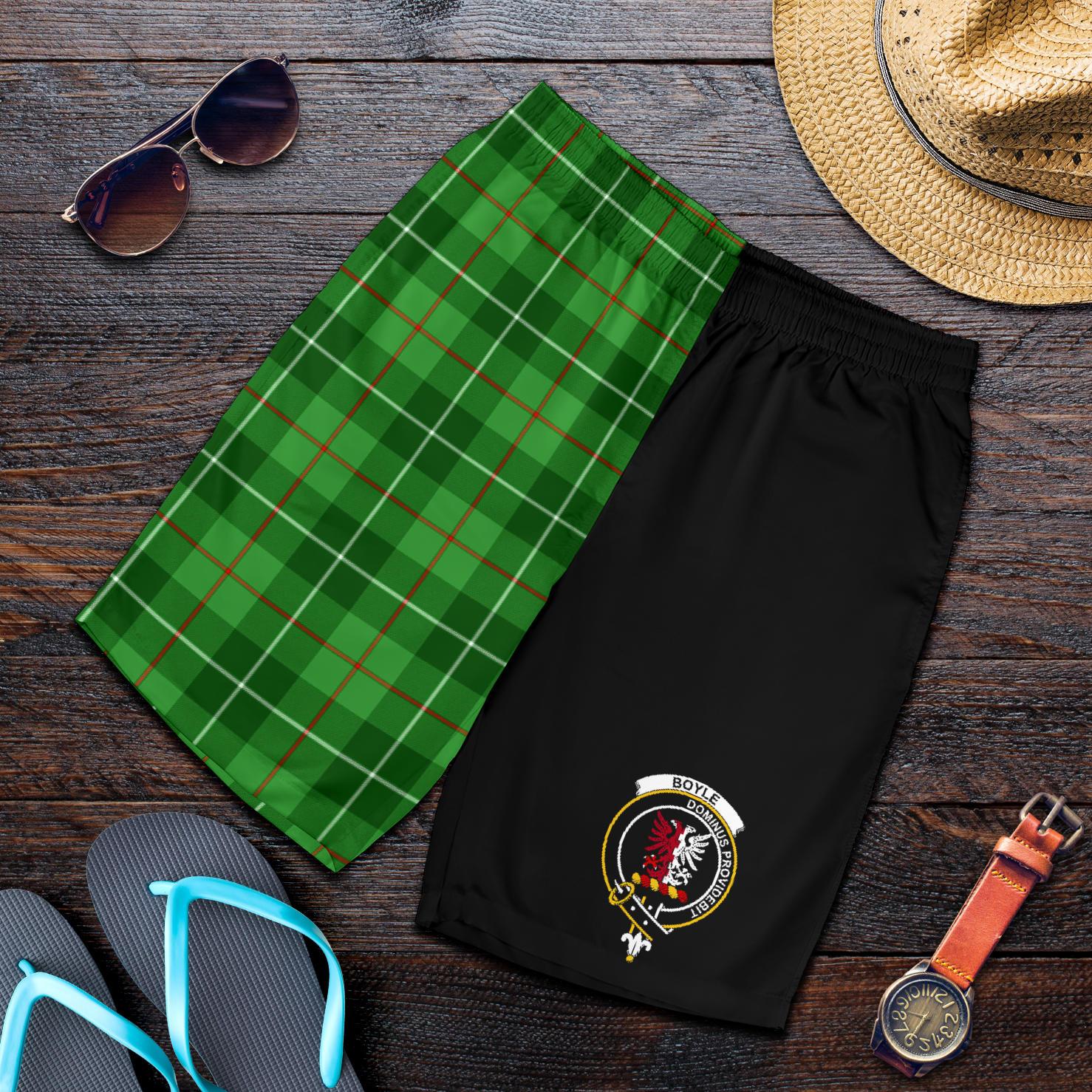 Boyle Tartan Men Short Half Of Me Style