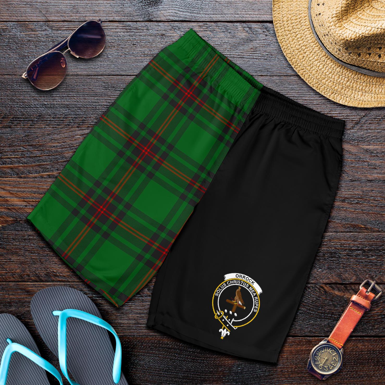 Orrock Tartan Men Short Half Of Me Style