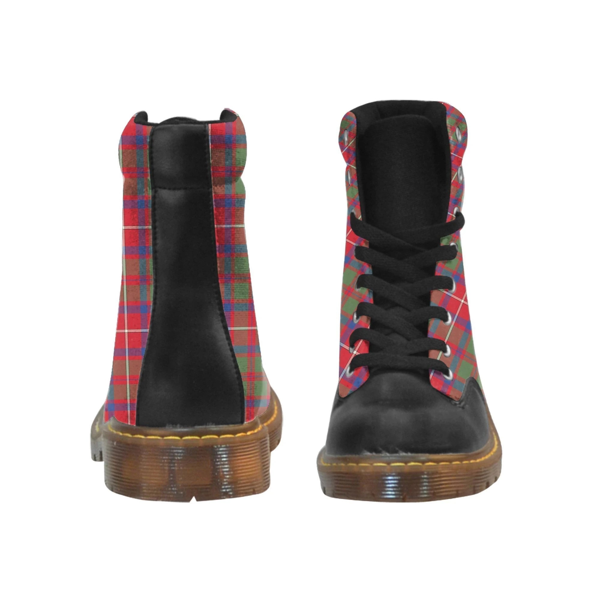 Shaw Red Modern Tartan Plaid Apache Boots