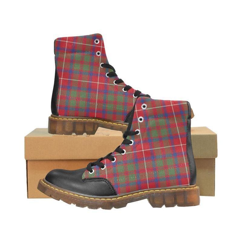 Shaw Red Modern Tartan Plaid Apache Boots