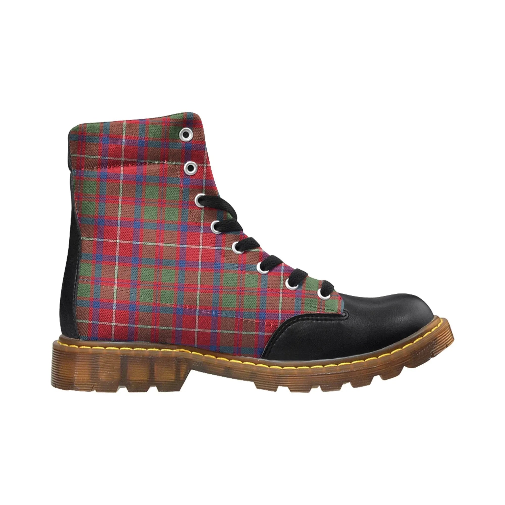 Shaw Red Modern Tartan Plaid Apache Boots