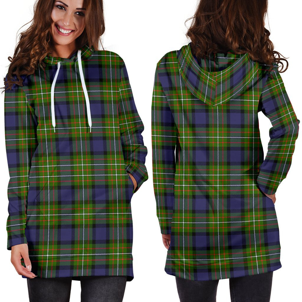 Fergusson Modern Tartan Plaid Hoodie Dress