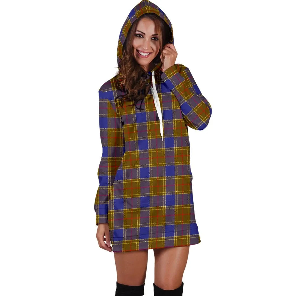 Balfour Modern Tartan Plaid Hoodie Dress