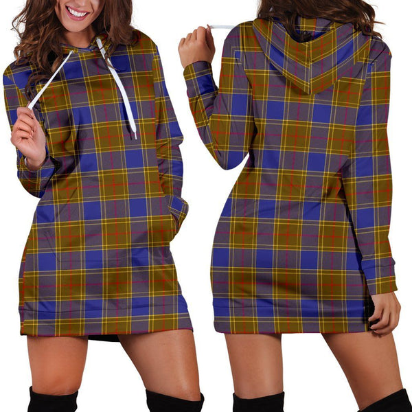 Balfour Modern Tartan Plaid Hoodie Dress