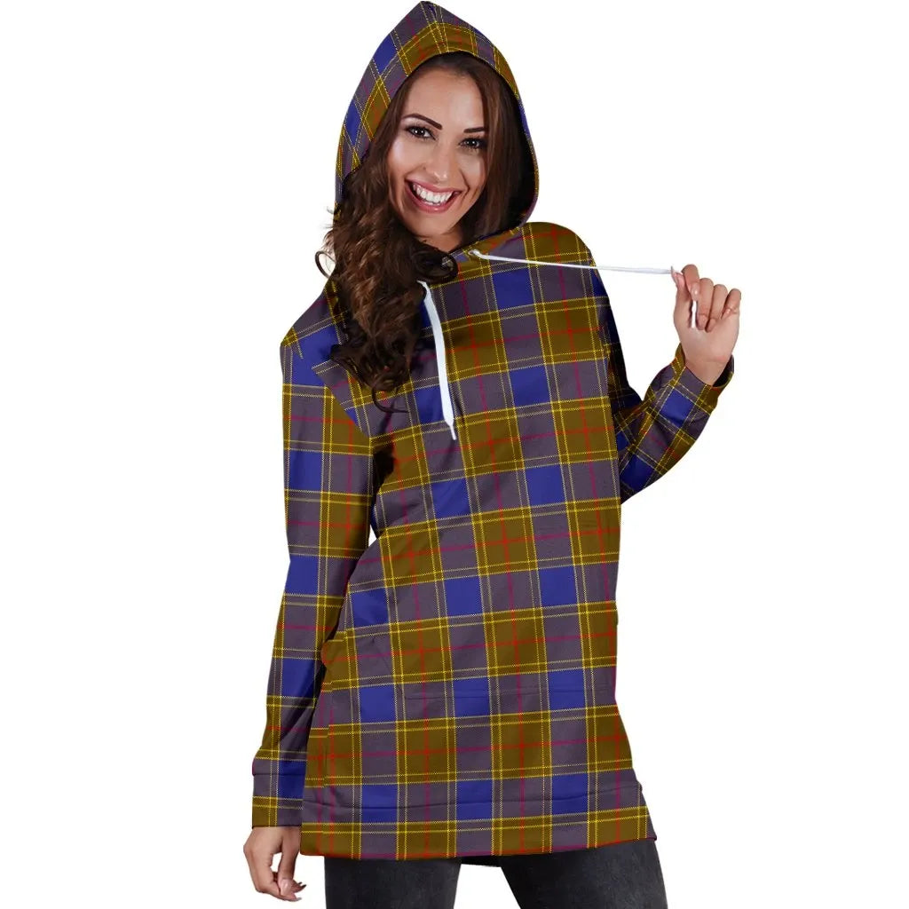 Balfour Modern Tartan Plaid Hoodie Dress